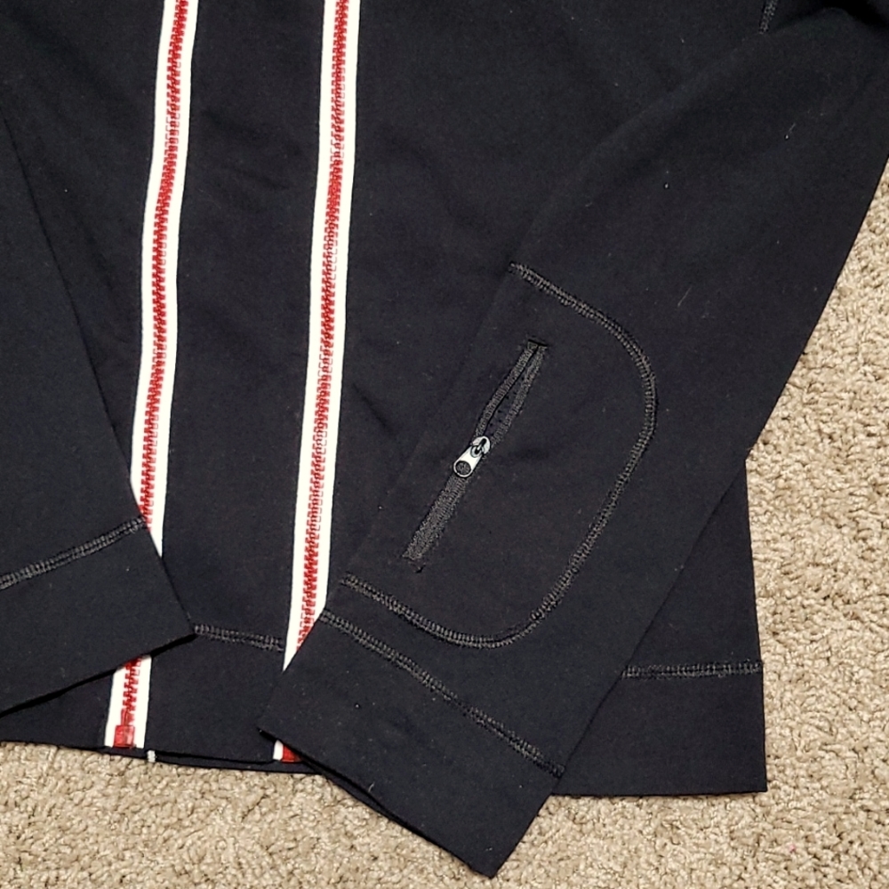 Size adjustable-Lululemon black Hoodie Jacket w/ Double Front Zippers - Picture 5 of 9